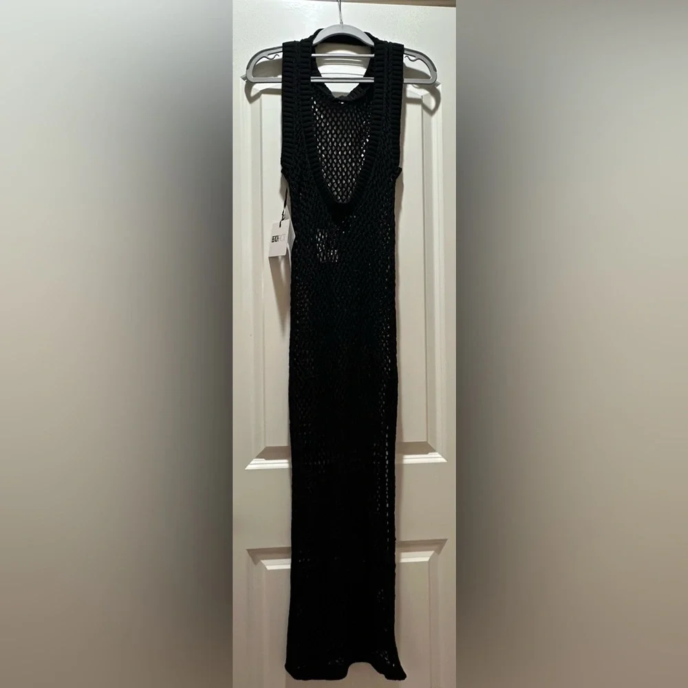 Beach Riot Black Knit Coverup -XS extra small